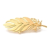 Feather 201 Stainless Steel Brooch for Women STAS-B076-08P-02-1