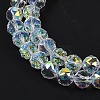 Transparent Electroplate Glass Beads Strands EGLA-N002-34C-C25-3