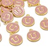 Golden Plated Alloy Enamel Charms X-ENAM-S118-07U-4
