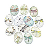 Flatback Glass Cabochons X-GGLA-S034-25x18-007-1