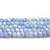 Faceted Electroplated Glass Beads Strands X-GLAA-C023-02-C16-2