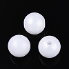 Rubberized Style Rainbow Opaque Acrylic Beads MACR-T010-10mm-08-01-1