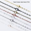 Brass Cable Chain Necklace Making MAK-PH0004-14-5
