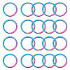 20Pcs 304 Stainless Steel Split Key Rings FIND-UN0003-53-1
