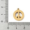 304 Stainless Steel Rhinestone Pendants STAS-Q354-04G-3