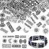 110Pcs 11 Styles Tibetan Style Alloy Multi-Strand Links TIBE-PH0002-59-1