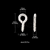 Iron Screw Eye Pin Peg Bails IFIN-YW0001-85S-3