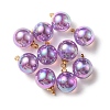 10Pcs UV Plating Acrylic Pendants FIND-YW0002-05A-1