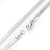 Non-Tarnish 304 Stainless Steel Snake Chains Necklaces X-NJEW-O058-29P-1