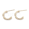Wire Wrapped Half Ring Alloy Studs Earrings for Women EJEW-H309-10KCG-1