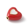 Brass Enamel Beads KK-P294-51G-01-2