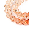 Gradient Color Baking Paint Glass Bead Strands X-DGLA-A039-T6mm-A04-3
