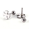 201 Stainless Steel Barbell Cartilage Earrings EJEW-R147-03-2