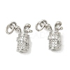 Brass Micro Pave Cubic Zirconia Pendants X-KK-Z120-29P-1