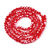 Opaque Solid Color Electroplate Glass Beads Strands EGLA-A039-P2mm-A02-2