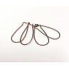 Red Copper Brass Hoop Earrings Findings Kidney Ear Wires Making Findings X-EC221-R-1