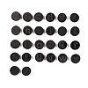 26Pcs 26 Style Flat Round with Letter Wooden Cabochons WOOD-WH0024-97-1