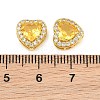 Brass Pave Cubic Zirconia Beads CU-CBA3D67-08G-08-3
