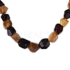 Natural Amber Nuggets Graduated Beaded Necklaces with Brass Clasps NJEW-N064-05-3
