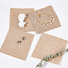 12Pcs 4 Style Square Jute Braided Mats AJEW-DR0001-12-3