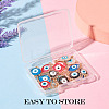 32Pcs 16 Styles Evil Eye Zinc Alloy Epoxy Resin Connector Charms ENAM-TA0001-33-19