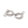 Non-Tarnish 201 Stainless Steel Spring Ring Clasps STAS-J401-LD022-10-2