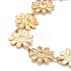 Enamel Daisy Link Chains Bracelet BJEW-P271-01G-06-3