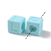 Rubberized Style Transparent Acrylic Beads OACR-K007-014F-2