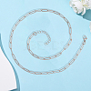 10Pcs 667 Stainless Steel Paperclip Chain Necklaces NJEW-BBC0001-48C-P-7