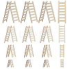 40Pcs 4 Style Unfinished Wooden Mini Ladders WOOD-OC0003-63-1