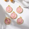 Golden Plated Alloy Enamel Charms ENAM-S118-07J-5