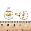 304 Stainless Steel Enamel Pendants STAS-L300-012G-26-3