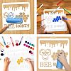 3Pcs 3 Styles PET Hollow Out Drawing Painting Stencils DIY-WH0411-013-4