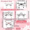 7 Sheets 7 Style Self Adhesive 3D Eyes Body Face Jewelry Acrylic Rhinestone & Imitation Pearl Stickers MRMJ-OC0003-11-2