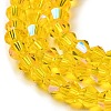 Transparent Electroplate Glass Beads Strands EGLA-A039-T3mm-L22-3
