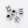 304 Stainless Steel Large Hole Letter European Beads STAS-H428-01AS-H-1