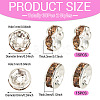 30Pcs 2 Colors Brass Rhinestone Spacer Beads RB-TA0001-29B-2