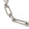304 Stainless Steel Oval Link Chains Bracelets for Men & Women BJEW-D042-09P-2