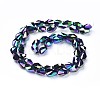 Electroplate Glass Beads Strands EGLA-F147-FP01-B-2