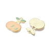 Light Gold Plated Alloy Enamel Pendants PALLOY-N176-25C-RS-2