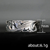 Sculptured Vine Pattern Brass Finger Rings for Women FS-WGD177A-04-5