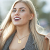 1Pc 304 Stainless Steel Figaro Chain Number Pendant Necklaces NJEW-BBC0001-28B-G-6