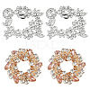 4Pcs 2 Style Alloy Rhinestone Shoe Buckle Clips AJEW-FG0003-32-1