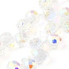 Electroplate Glass Beads Strands X-EGLA-D030-17T-2