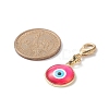 Evil Eye Glass Pendants Decorations HJEW-JM00885-3