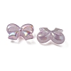 UV Plating Luminous Transparent Acrylic Beads OACR-P010-07C-2
