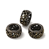 Tibetan Style Rack Plating Brass Large Hole Beads KK-Q805-18AB-2