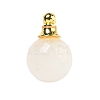 Natural Quartz Crystal Perfume Bottle Pendants G-K338-22G-03-1