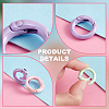   18Pcs 9 Colors Zinc Alloy Spring Gate Rings FIND-PH0010-74-4