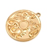 304 Stainless Steel Pendant Cabochon Settings STAS-L313-08G-2